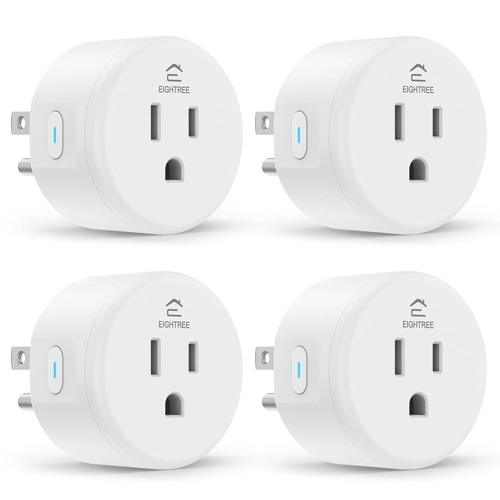 Smart Plug, Smart Home Wifi Outlet Works with Alexa & Google Home, Smart Socket with Remote Control & Timer Function, 2.4Ghz Wifi Only, 4 Packs