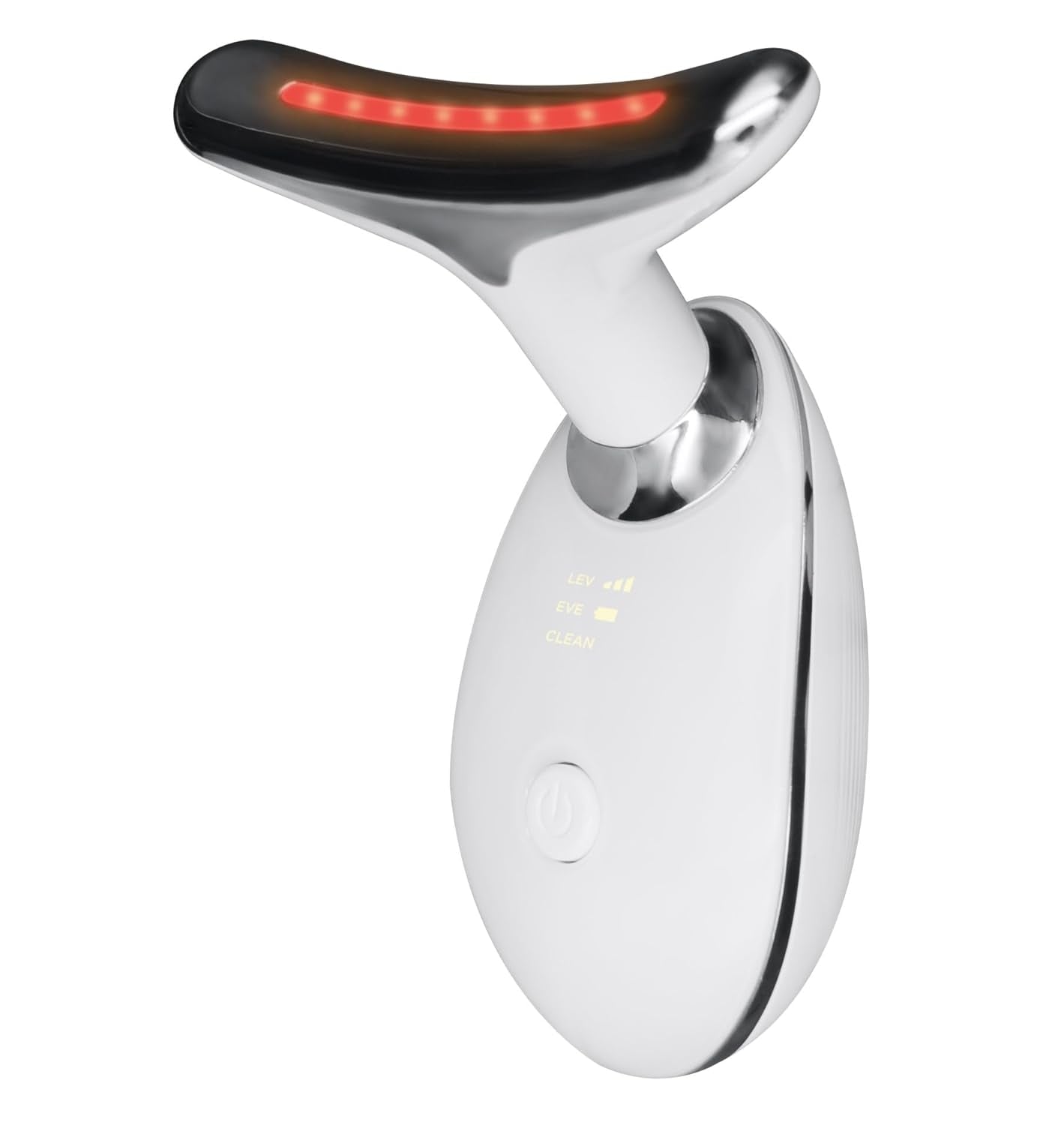 7-Color LED Face Massager with Display & Adjustable Vibration Intensity, Heating 3 in 1 Black Red Light Device, Skin Tightening Facial Massager