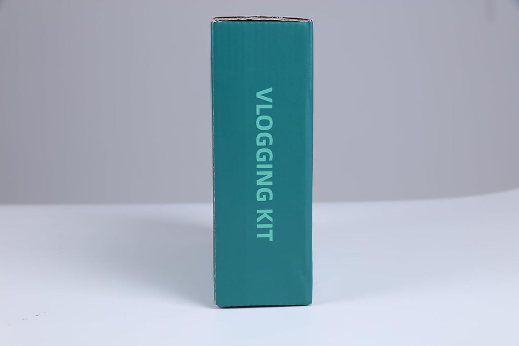 Smartphone Video Vlogging Kit with LED Light, Phone Holder, Microphone, Tripod, Carry Bag,  Youtube Starter Kit for Iphone/Android, Content Creator Kit for Video Recording Vlogging(Black)