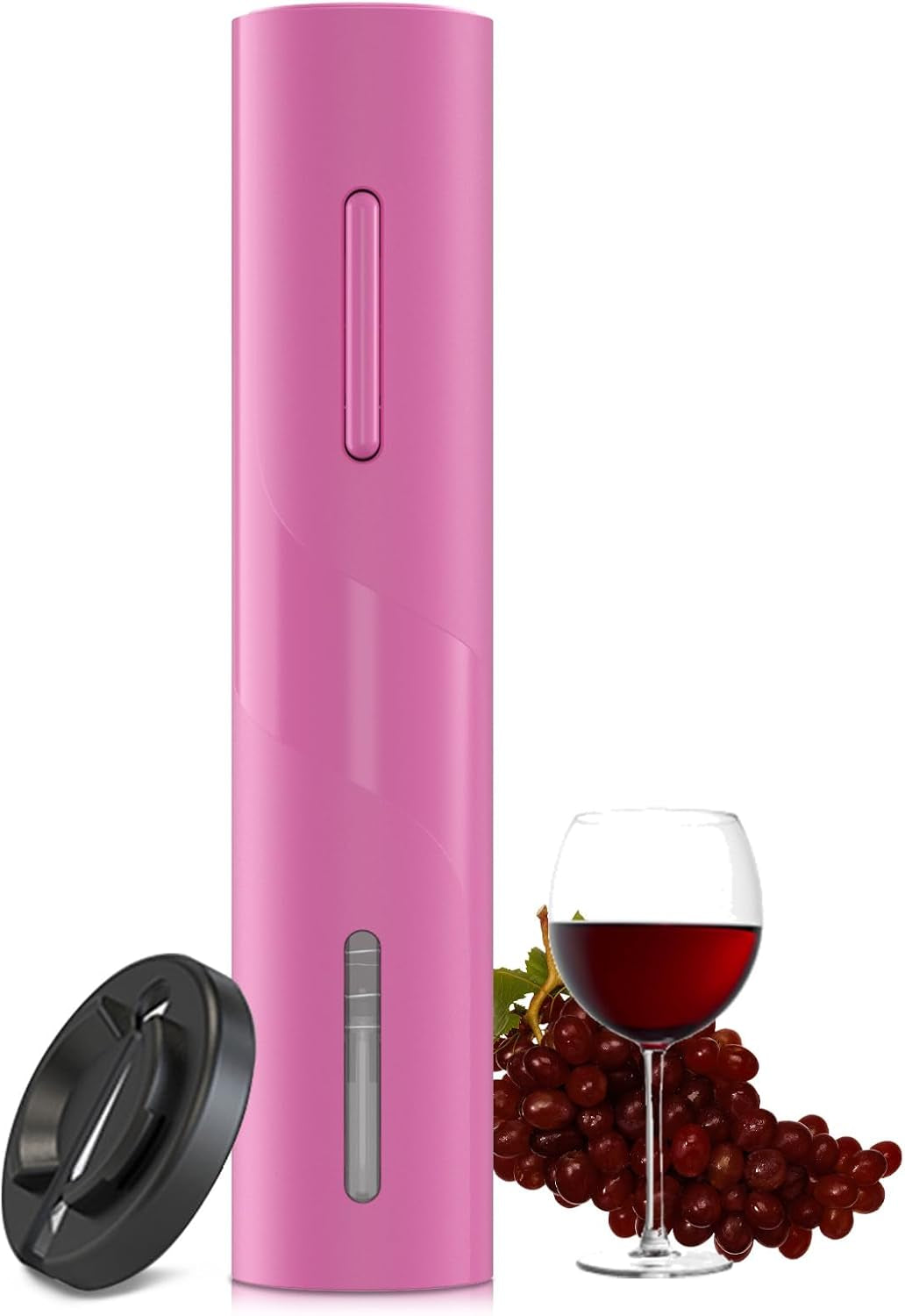 Electric Wine Opener, Battery Operated Wine Bottle Openers with Foil Cutter, One-Click Button Corkscrew Remover for Home Kitchen Party Wedding