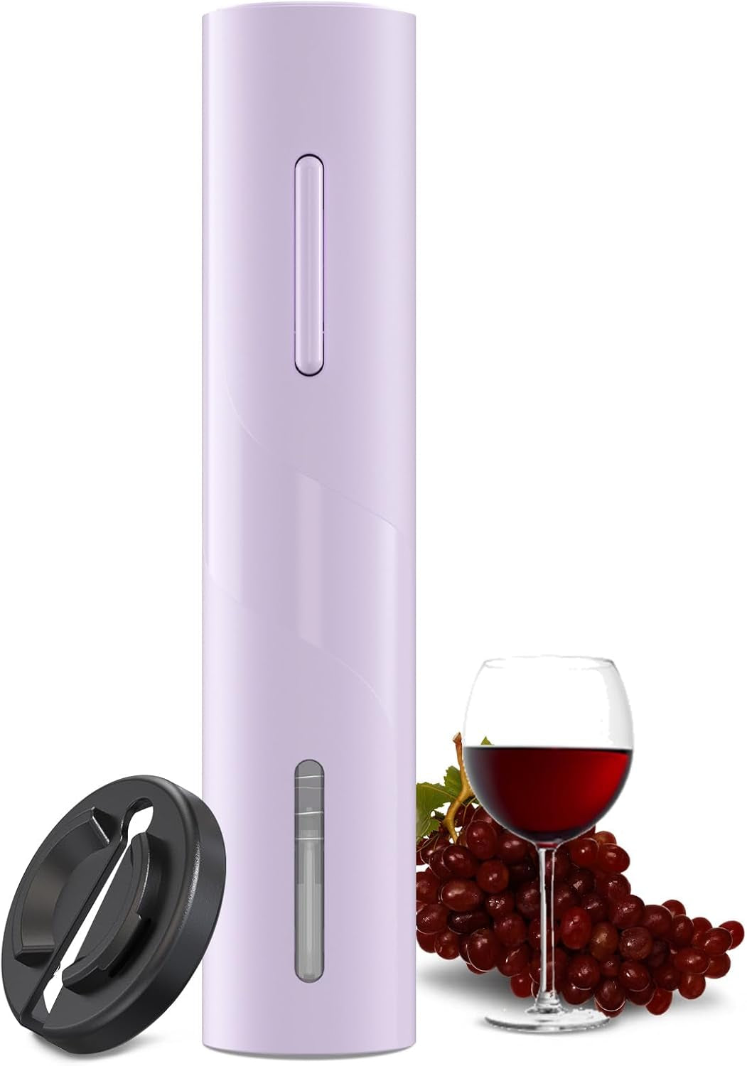 Electric Wine Opener, Battery Operated Wine Bottle Openers with Foil Cutter, One-Click Button Corkscrew Remover for Home Kitchen Party Wedding