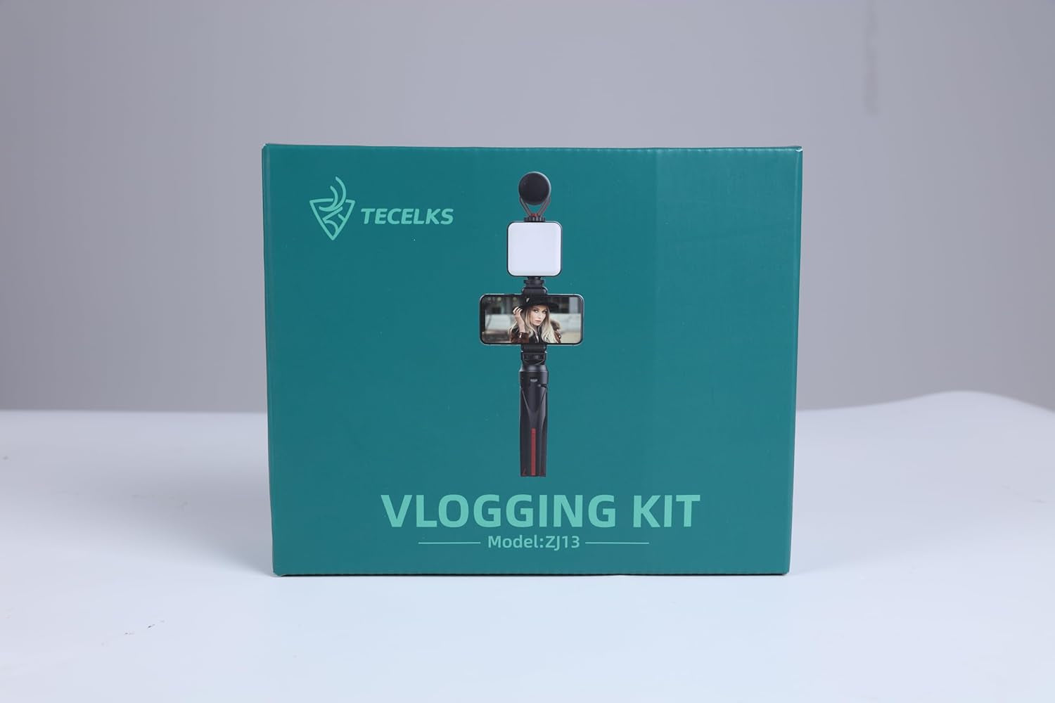 Smartphone Video Vlogging Kit with LED Light, Phone Holder, Microphone, Tripod, Carry Bag,  Youtube Starter Kit for Iphone/Android, Content Creator Kit for Video Recording Vlogging(Black)